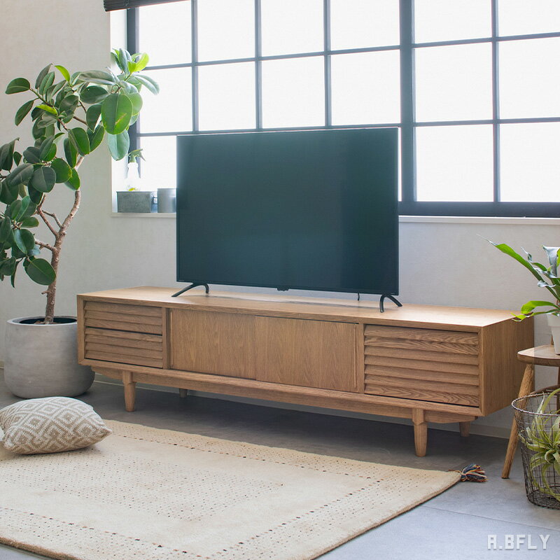樂天商城 - ローボード 150cm/200cm チェスト リビング 収納 棚 キャビネット テレビボード TV台 テレビ台 ゲーム Switch スイッチ PS5 AV機器 引戸 引き戸 スライド扉 引出 引き出し 脚付き リビングボード おしゃれ 北欧 モダン 無垢 木製 シンプル【大型商品】