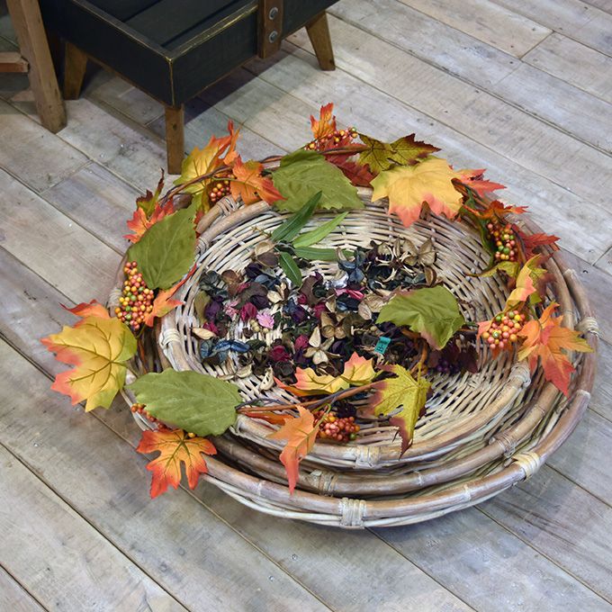 樂天商城 - 【最大6,000円クーポン配布中】ザル バスケット アルログトレー 3点セット アンティーク雑貨 北欧風 レトロ フレンチシャビー ナチュラル