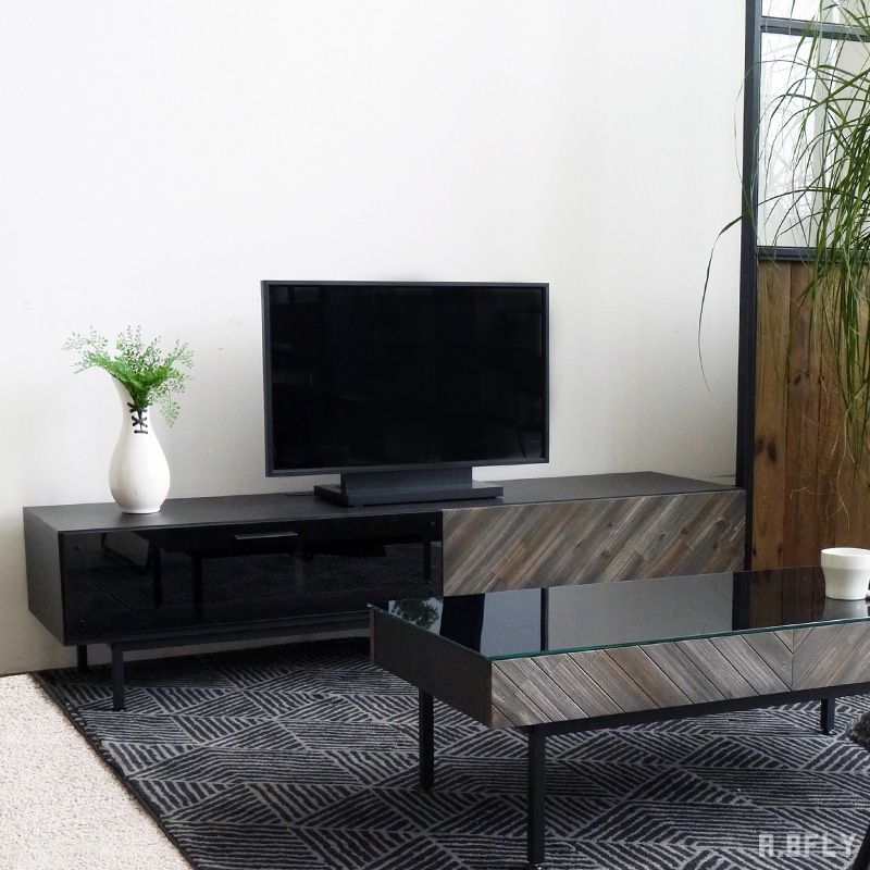 樂天商城 - 【最大6,000円クーポン配布中】【日本製】ローボード 幅170cm テレビボード TVボード AVボード テレビ台 引出し アカシア無垢材 木製 収納 ミッドセンチュリーモダン 北欧 座卓 ヘリンボーン柄 国産 40インチ 50インチ
