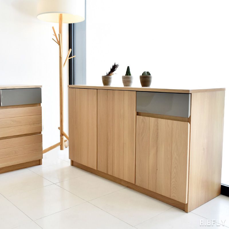 【2026円OFFクーポン】【日本製】サイドボード キッチンカウンター 幅120 キャビネット 大容量収納 リビングボード 食器棚 収納棚 ラック オーク無垢材 天然木 木製 スライド ナチュラル ミッドセンチュリーモダン 北欧 完成品 国産