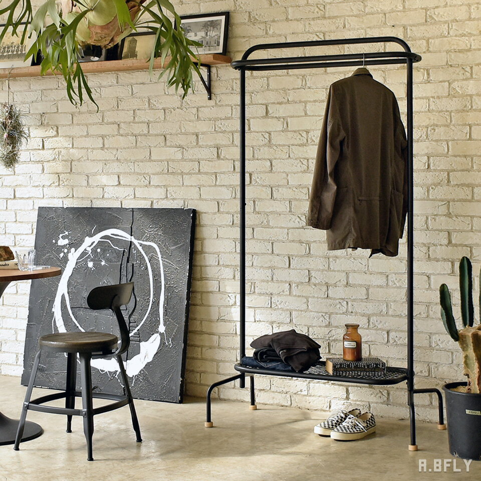 樂天商城 - 【最大6,000円クーポン配布中】ハンガーラック 幅90cm クローゼット 収納 おしゃれ インダストリアル 男前 ハンガー ハンガーポール 洋服ラック 衣類 掛け シューズラック シンプル コンパクト コートハンガー スチールラック 1人暮らし ワードローブ 新生活
