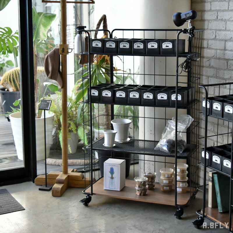オープンシェルフ メッシュ スチール ラック マルチ 棚 観葉植物 栽培 プランター フラワースタンド イ..