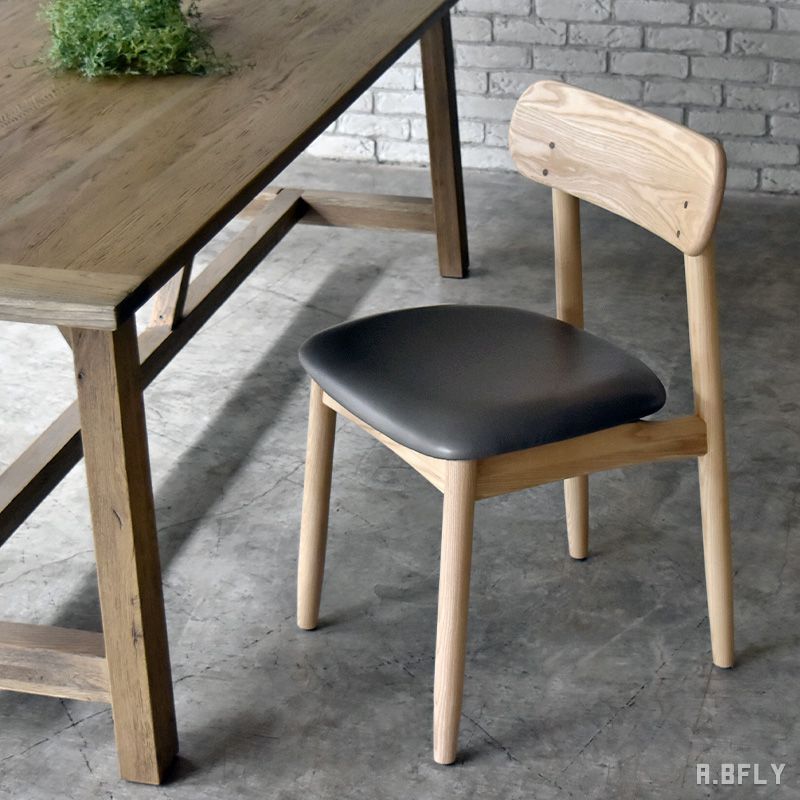 樂天商城 - 【最大6,000円クーポン配布中】ダイニングチェア 完成品 アッシュ 無垢材 1脚 ダイニング リビングチェア ダイニングチェアー チェアー チェア アームレスチェア イス 椅子 木製椅子 木製チェア 食卓椅子 クッション 木製 おしゃれ PUレザー 和モダン かわいい ナチュラル