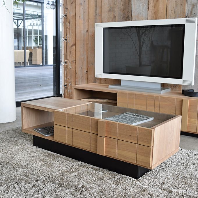 【SS限定｜最大6,000円OFFクーポン】【日本製】リビングテーブル センターテーブル ローテーブル コレクション テーブル ダイニングテーブル カフェ コーヒーテーブル ガラス天板 国産 木製 オーク材 天然木 収納 モダン シンプル 北欧 ナチュラル シック