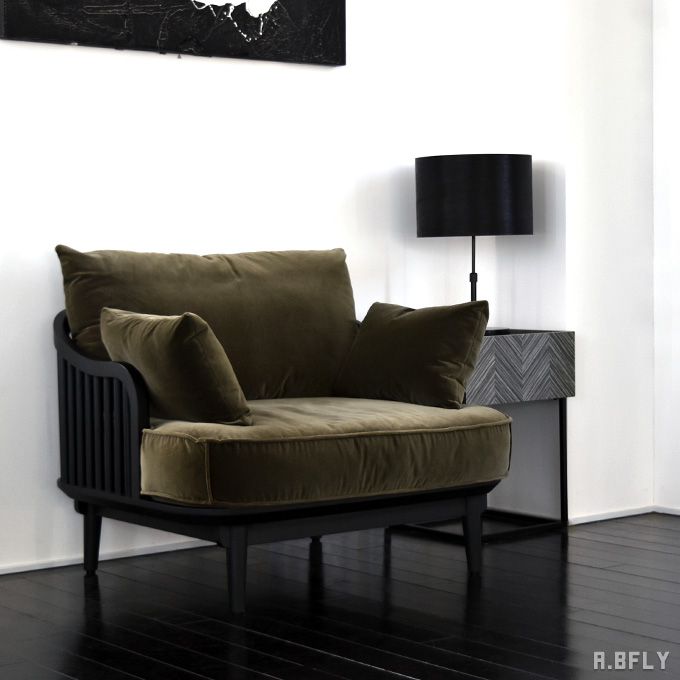 樂天商城 - ソファー 幅900 椅子 CHAIR デザインチェア パーソナルソファ ラウンジチェア 1人掛け 1P ベルベット ファブリック 布製 ウッドフレーム 格子 デザイナーズ 高級ソファ SOFA ソファ アメリカン クラシカル 北欧 カバーリング レウニー【大型商品】