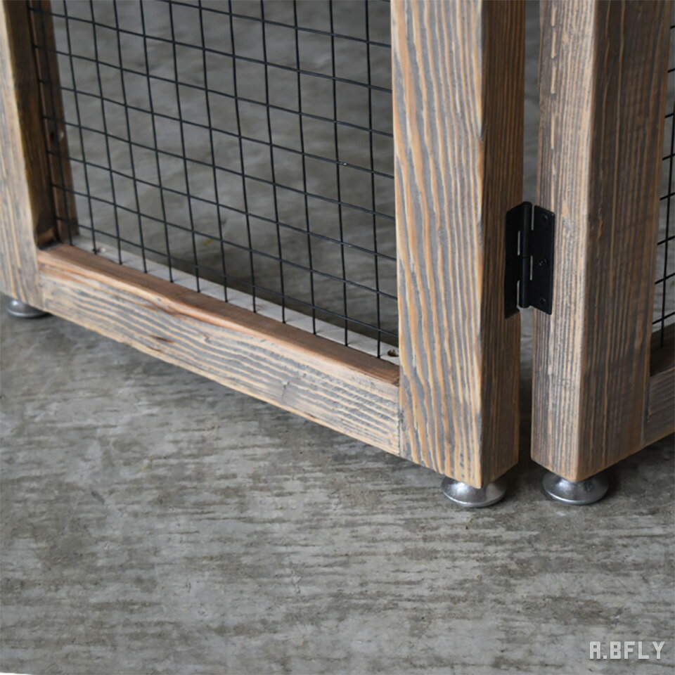 新作入荷 豊富な パーテーション 玄関 リビング プチガーデン ラック オールドパイン無垢材 古材 インダストリアル カフェ 男前インテリア 3連 パーティション スクリーン 間仕切り ネット 目隠し 衝立 L字