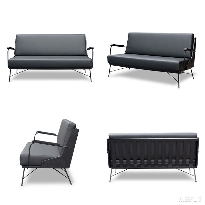 ソファ 2P 3P 椅子 チェアー 二人がけ 2人掛け 三人がけ 3人掛け sofa ラウンジチェア リビングソファー ミッドセンチュリー モダン クラシック レトロ ホテルライク 高級感 天然木 無垢 木肘 肘置き 真鍮 スチール レザー 革 布製 ファブリック カバーリング [2]