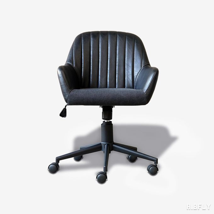 オフィスチェア パソコンチェア デスクチェア チェアー レザー いす ワークチェア 事務椅子 pcチェア PU 合皮 office chair 肘掛け付き レトロ ヴィンテージ調 テレワーク [2]