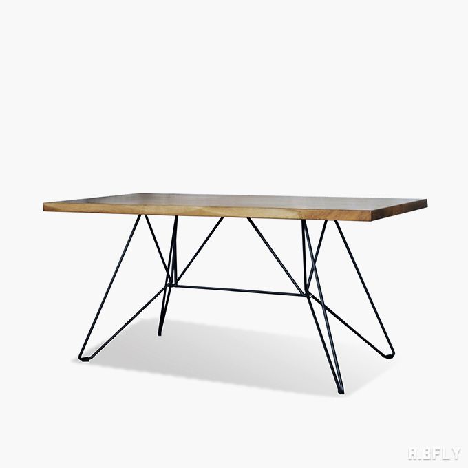 【SS最大8000円OFF】ダイニングテーブル 幅160cm 4人用 食卓テーブル 作業台 ウォールナット材 無垢板 一枚板調 ブラックスチール脚 ブラウン インダストリアル ブルックリン アメリカン カフェ 天然木【大型商品】 [3]