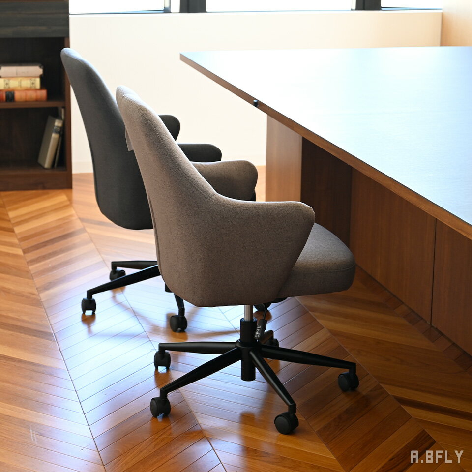 樂天商城 - デスクチェア PCチェア オフィスチェアー イス チェアー いす ワークチェア 北欧 ミッドセンチュリーモダン アンティーク ヴィンテージ 布張り 高級感 回転チェア キャスター付き