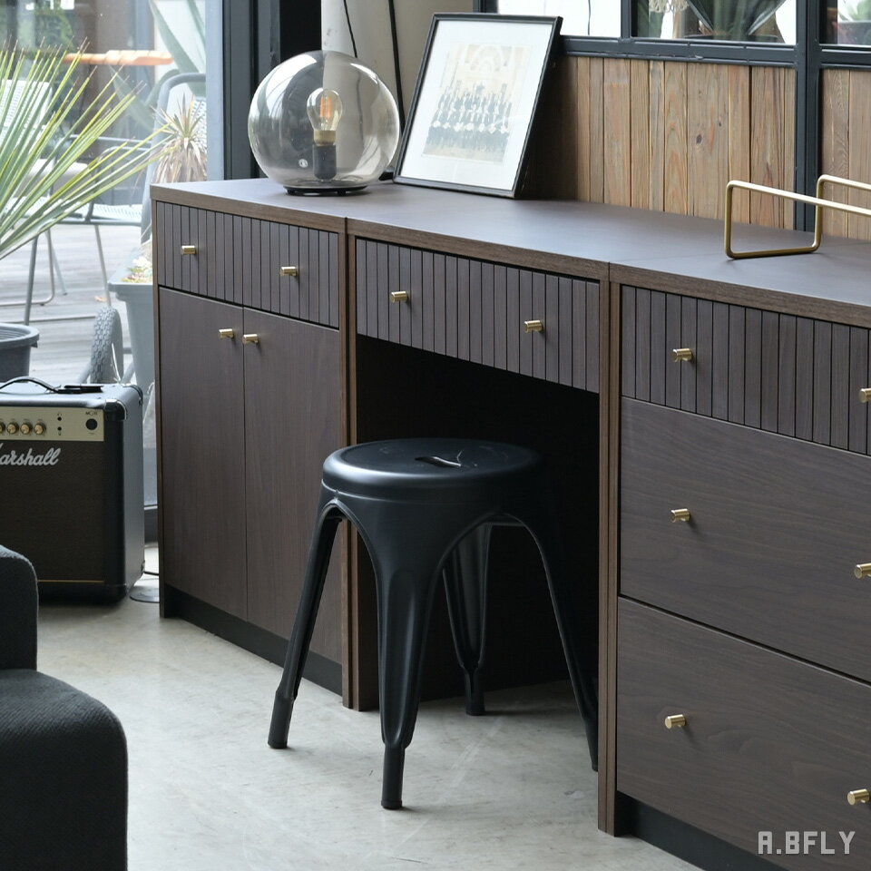 樂天商城 - 【日本製 / 完成品】デスク 幅70 奥行44 高さ75cm 机 ワークデスク PCデスク 在宅ワーク 引き出し フルスライドレール 真鍮取手 オープン収納 ダストカウンター対応 ヴィンテージ モダン 収納付き