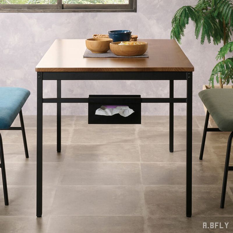 ダイニングテーブル 75cm/120cm 単品 2人 4人 テーブル 食卓テーブル アイアン スチール 四角 カフェテーブル 木製 テーブル 正方形 長方形 ティッシュケース 収納 西海岸 ブルックリン インダストリアル 北欧 レトロ モダン ヴィンテージ お洒落 人気 韓国風 インテリア