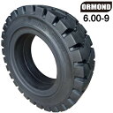 【新品】【フォークリフト用ノーパンクタイヤ】6.00-9(1...