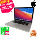 【訳あり：画面キズあり】APPLE MacBook Pro 15.4 - Mid 2014 MGXA2J/A A1398 CPU第4世代 Core i7-4770HQ メモリ16GB M.2SSD512GB BigSur11.7.10 15.4インチ 2880×1800 30日保証 Thunderbolt USBType-c USB3.0 HDMI 中古パソコン 初期設定不要 0425-L