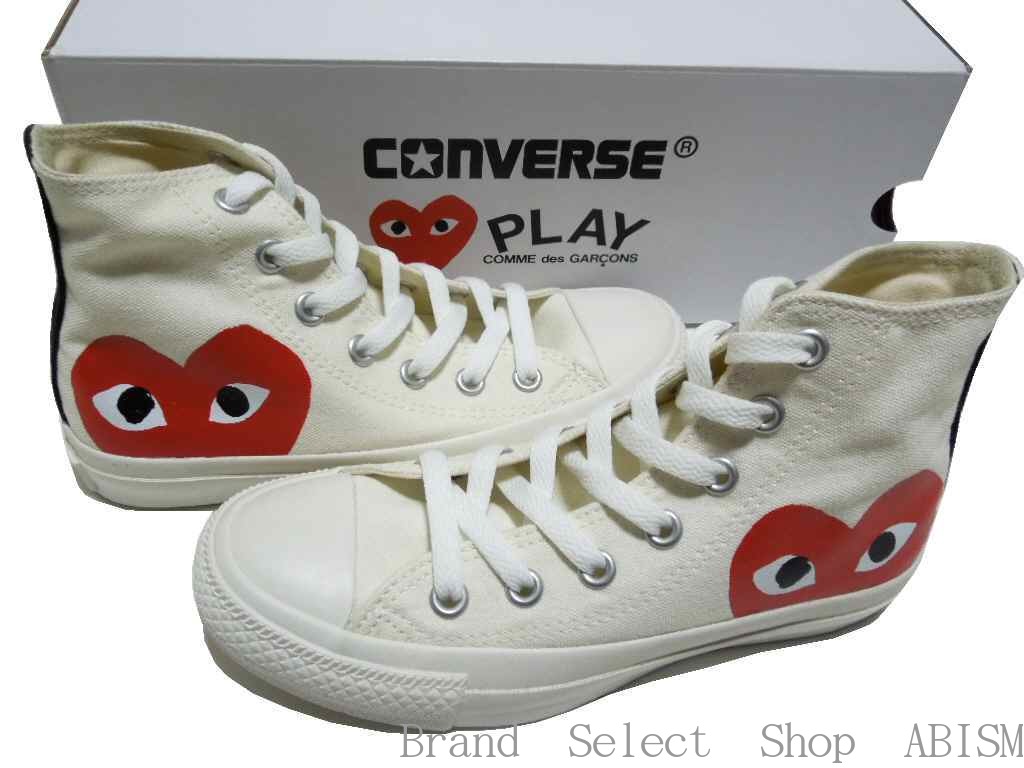 PLAY COMME des GARCONS(プレイ コムデギャルソン) × CONVERSE(コンバース)ALL STAR HI/PCDG (オールスター)【スニーカー】【シューズ】【ホワイト】【新品】【AZ-K113】