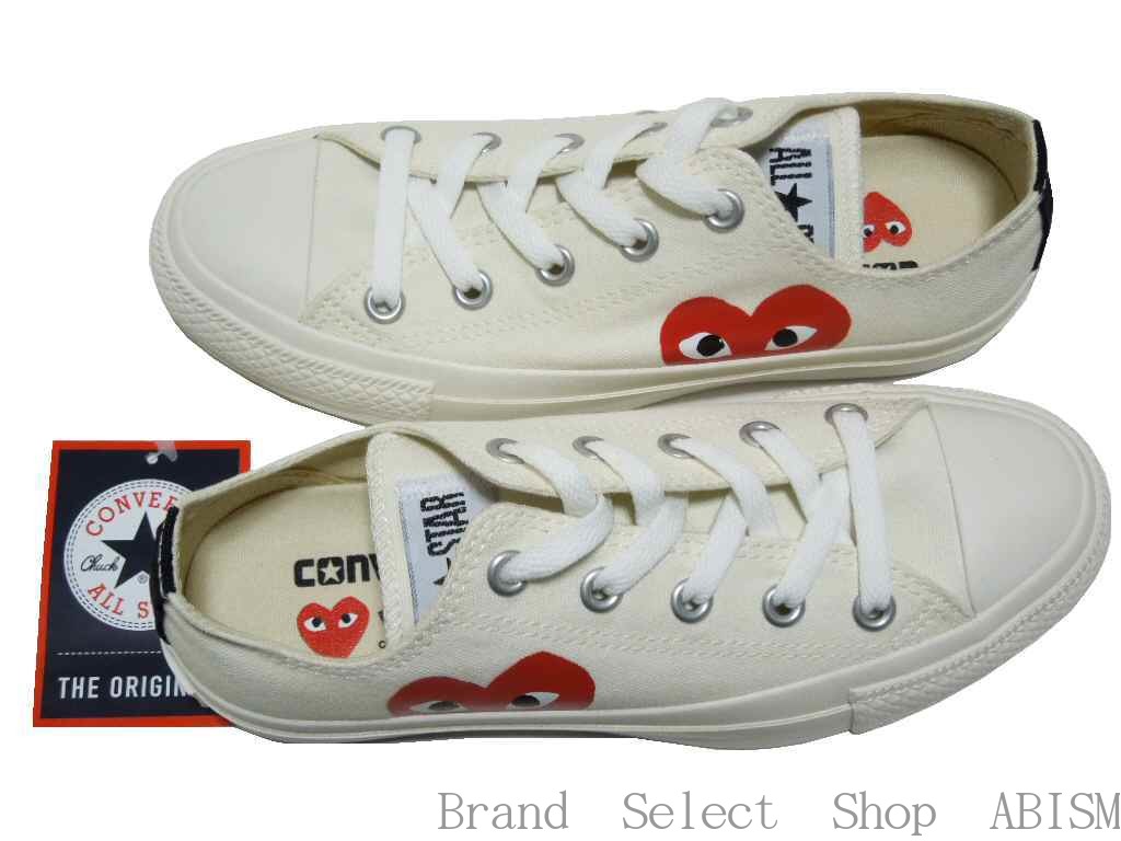 PLAY COMME des GARCONS(プレイ コムデギャルソン) × CONVERSE(コンバース)ALL STAR OX/PCDG (オールスター)【スニーカー】【シューズ】【ホワイト】【新品】【AZ-K114】