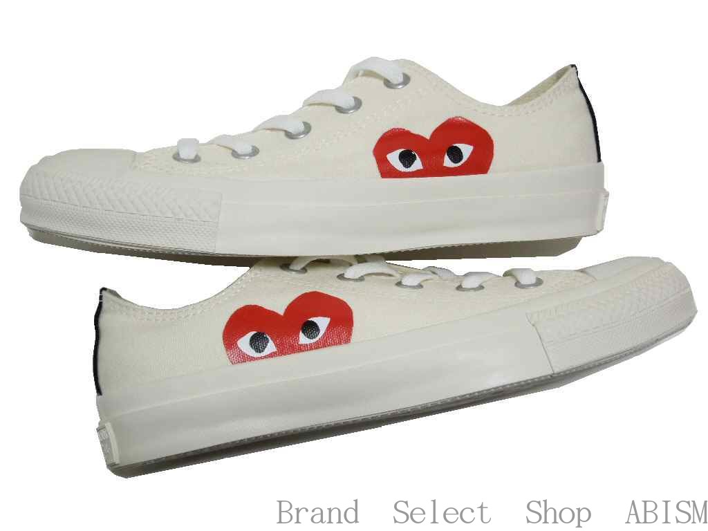 PLAY COMME des GARCONS(プレイ コムデギャルソン) × CONVERSE(コンバース)ALL STAR OX/PCDG (オールスター)【スニーカー】【シューズ】【ホワイト】【新品】【AZ-K114】