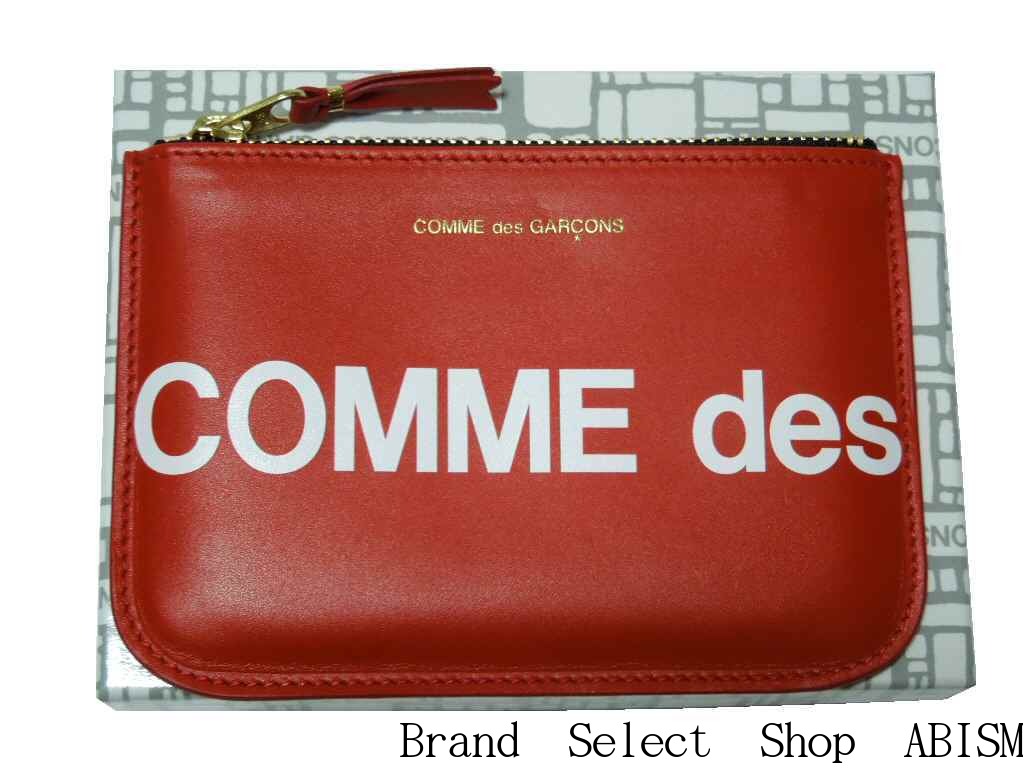 COMME des GARCONS（コムデギャルソン）『Huge Logo Wallet』（ウォレット) 【LADY'S/MEN'S】【RED/レッド】【財布/小銭入れ/ポーチ】【スペイン製】【新品】