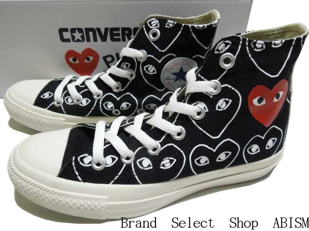 PLAY COMME des GARCONS(プレイ コムデギャルソン) × CONVERSE(コンバース)ALL STAR HI/PCDG (オールスター)【スニーカー】【シューズ】【ブラック】【新品】【AZ-K117】