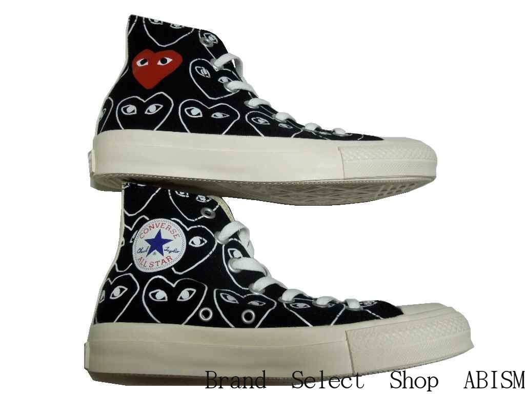 PLAY COMME des GARCONS(プレイ コムデギャルソン) × CONVERSE(コンバース)ALL STAR HI/PCDG (オールスター)【スニーカー】【シューズ】【ブラック】【新品】【AZ-K117】