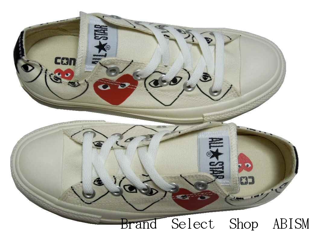 PLAY COMME des GARCONS(プレイ コムデギャルソン) × CONVERSE(コンバース)ALL STAR OX/PCDG (オールスター)【スニーカー】【シューズ】【ホワイト】【新品】【AZ-K118】