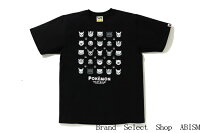 A BATHING APE（エイプ）X POKEMON（ポケモン）POKEMON MONOGRAM TEE（MONOTONE）【Tシャツ】【ブラック】【新品】【MEN’S】【BAPE/ベイプ】