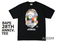 A BATHING APE(エイプ)BAPE 28TH ANNIV. APE HEAD TEE【Tシャツ】【ブラック】【新品】【MEN'S】【BAPE/ベイプ】【28周年記念】