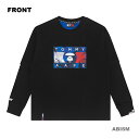 AAPE BY A BATHING APE(エーエイプ バイ ベイシングエイプ)AAPE X T.J Faux Layered Logo L/S T-Shirt【レイヤード長袖Tシャツ】【ロングTシャツ】【ブラック】【新品】【MEN 039 S】