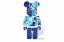 A BATHING APE(エイプ)x MEDICOM TOY(メディコムトイ)ABC CAMO SHARK BE@RBRICK CHOGOKIN超合金 BE@RBRICK ABC CAMO【ベアブリック】【ブルーCAMO】【新品】BAPE(ベイプ)