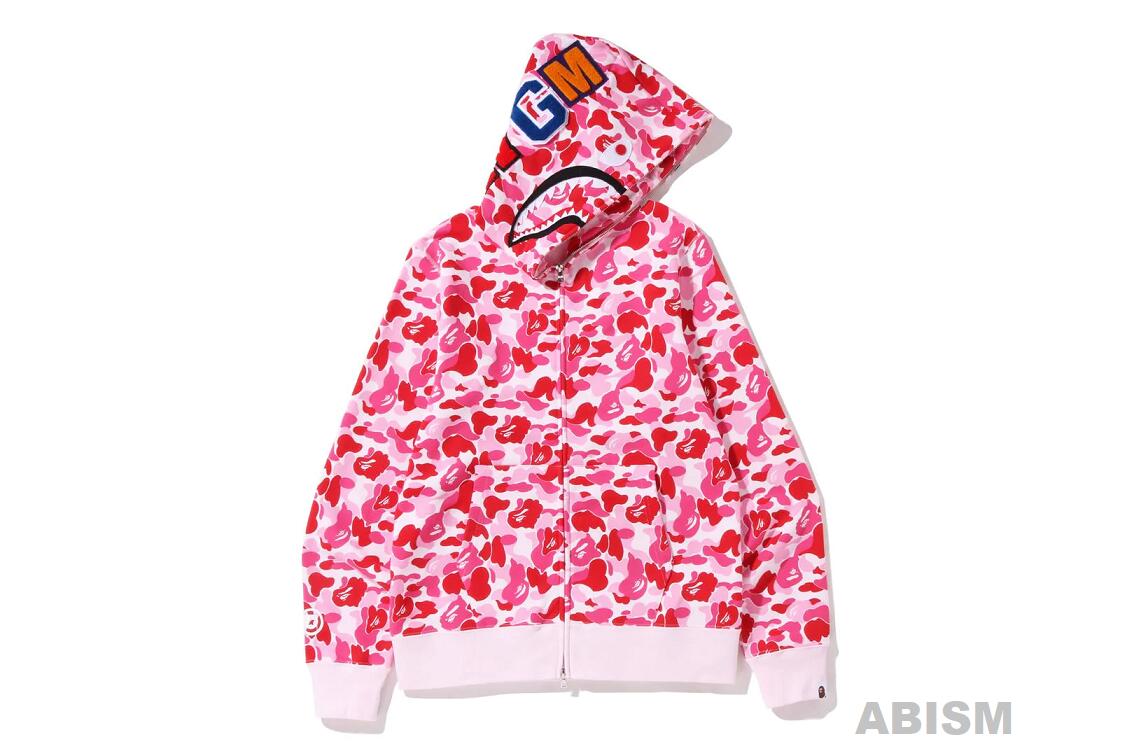 A BATHING APE(エイプ)ABC CAMO SHARK FULL ZIP HOODIEシャーク フルジップ パーカー【ピンクCAMO】【日本製】【新品】【MEN 039 S】BAPE(ベイプ)