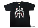 A BATHING APE(エイプ)COLOR CAMO SHARK TEE【Tシャツ】【ブラックxグレーCAMO】【新品】【MEN 039 S】【BAPE/ベイプ】