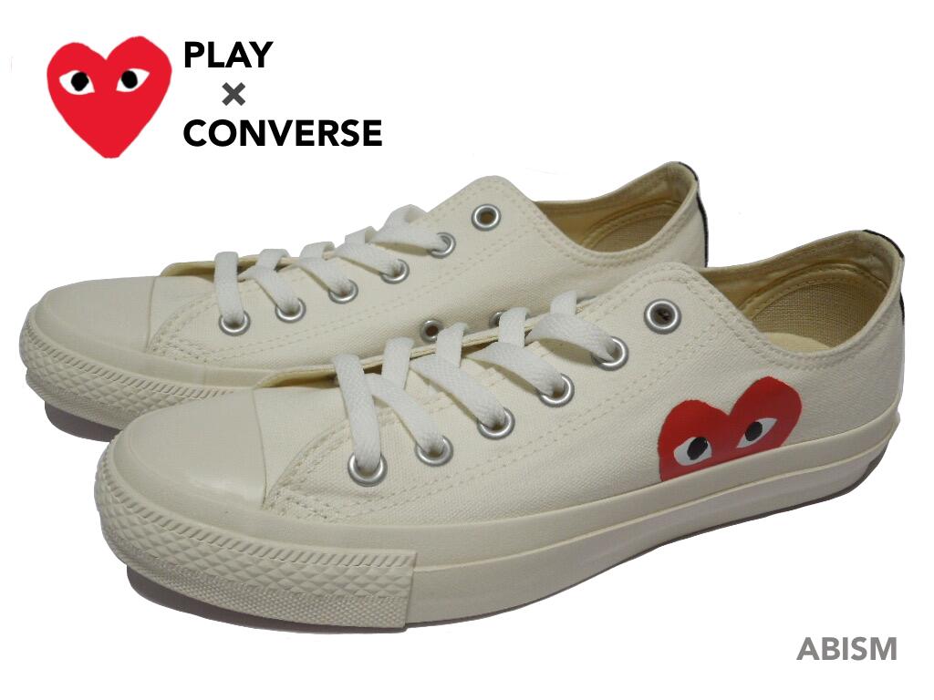 PLAY COMME des GARCONS(プレイ コムデギャルソン) × CONVERSE(コンバース)ALL STAR OX/PCDG (オールスター)【スニーカー】【シューズ】【ホワイト】【新品】【AZ-K114】