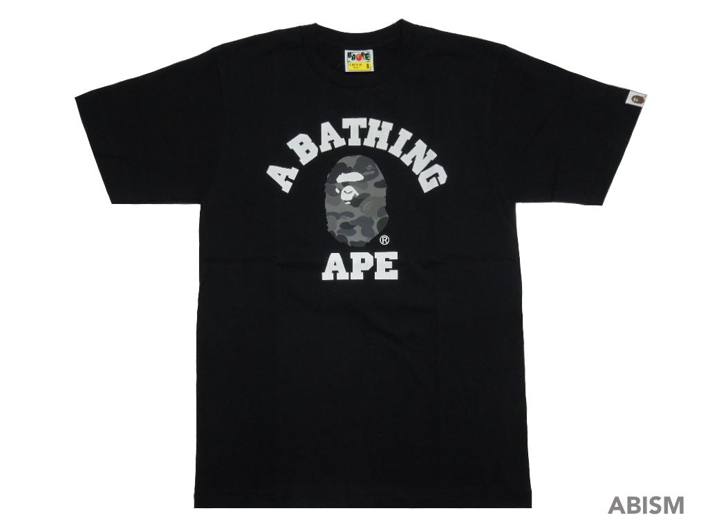 A BATHING APE(エイプ)REFLECTOR ABC COLLEGE TEE【Tシャツ】【ブラック】【MEN'S】【新品】【BAPE/ベイプ】