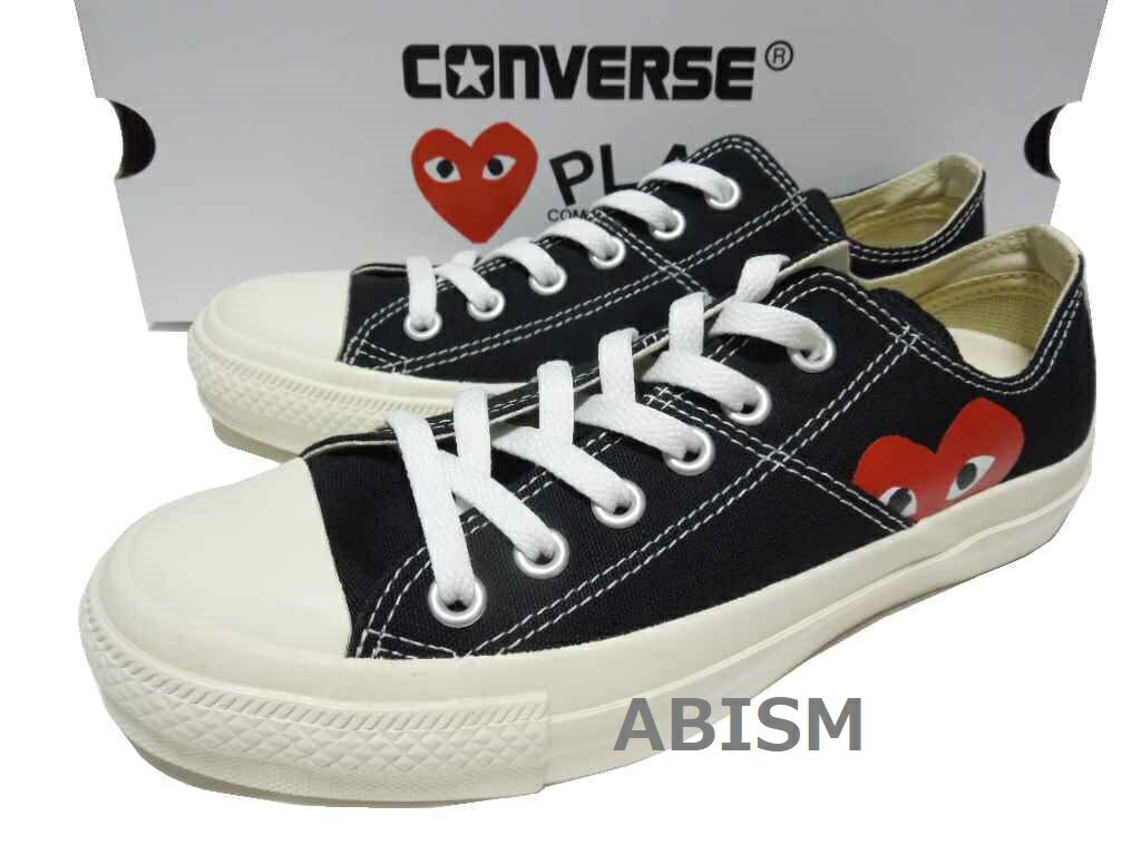 PLAY COMME des GARCONS(プレイ コムデギャルソン) × CONVERSE(コンバース)ALL STAR OX/PCDG (オールスター)【スニーカー】【シューズ】【ブラック】【新品】【AZ-K120】