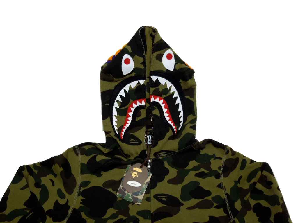 【楽天市場】A BATHING APE(エイプ)1ST CAMO SHARK FULL ZIP HOODIEファーストカモ シャーク フル