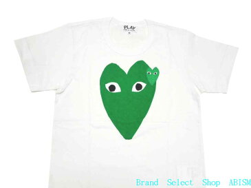 ★レディースサイズ★PLAY COMME des GARCONS(プレイ コムデギャルソン) 『グリーン・ハート・Tシャツ』【LADY'S】【ホワイト】【日本製】【新品】【AZ-T059】