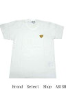 ★レディースサイズ★PLAY COMME des GARCONS(プレイ コムデギャルソン) 『ゴールド ハートワッペン Tシャツ』【LADY 039 S】【ホワイト】【日本製】【新品】【AZ-T215】