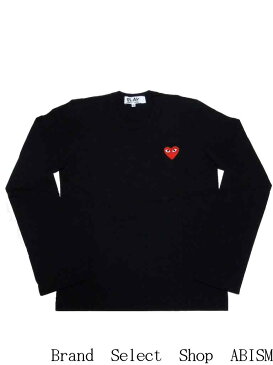 ★レディースサイズ★PLAY COMME des GARCONS(プレイ コムデギャルソン)『ワンポイント・レッド・ハート ロングTシャツ』(Tシャツ)（長袖）(ブラック)【LADY'S】【日本製】【新品】