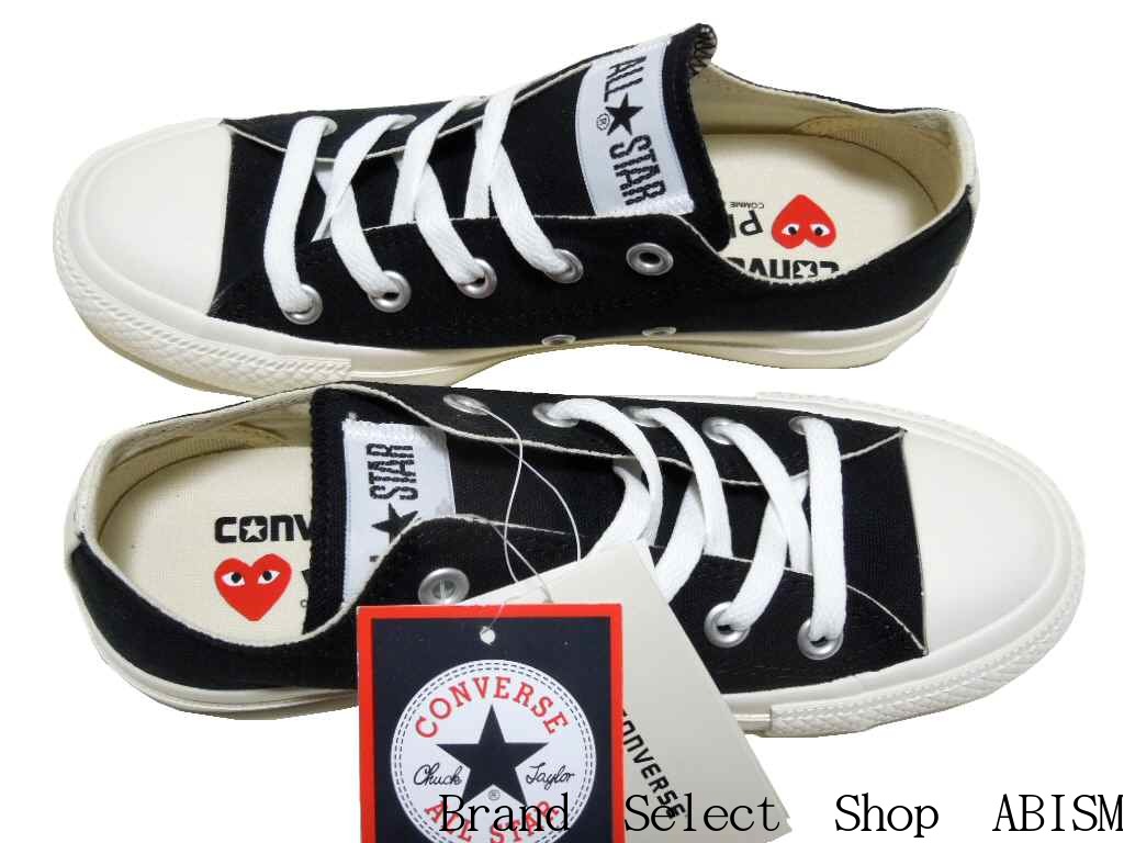 PLAY COMME des GARCONS(プレイ コムデギャルソン) × CONVERSE(コンバース)ALL STAR OX/PCDG (オールスター)【スニーカー】【シューズ】【ブラック】【新品】【AZ-K114】