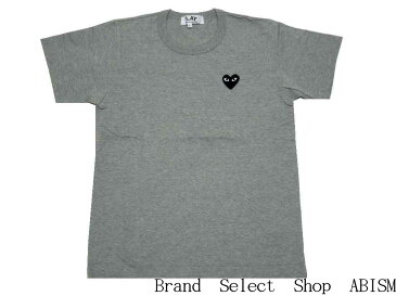 ★レディースサイズ★PLAY COMME des GARCONS(プレイ コムデギャルソン) 『ブラック・ハートワッペン・Tシャツ』【LADY'S】【グレー】【日本製】【新品】