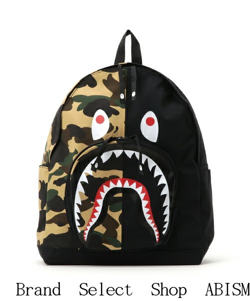 【楽天市場】【代引き不可】A BATHING APE(エイプ)1ST CAMO SHARK DAY PACKシャークデイパック【BACKPACK/バックパック】【新品】【ブラックxイエロー ...