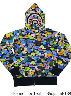 A BATHING APE(エイプ)MULTI CAMO SHARK FULL ZIP HOODIEシャーク フルジップ パーカー【マルチCAMOブラック】【日本製】【2017AW】【新品】BAPE(ベイプ)