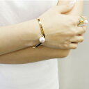 ABISTE STORY掲載 変形メタル&パールバングル/4160104 ブランド アビステ レディース バングル おしゃれ シルバー ゴールド 大人映え