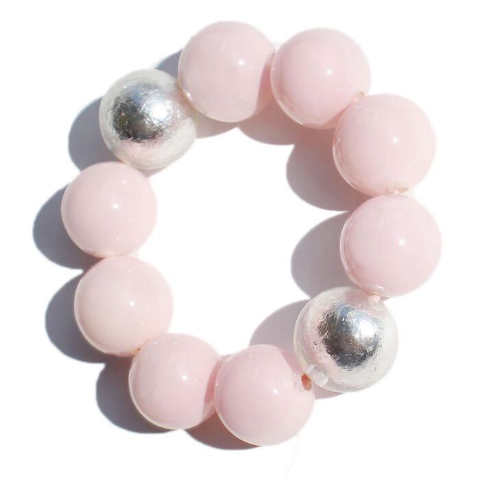 ABISTE ZSiSKA 銀箔入りレジンブレスレット/4170179- ブランド アビステ シスカ ピンク