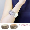 ABISTE アクリル×パイソンプリントバネ式バングル4161003 おしゃれ ギフト ブランド アビステ