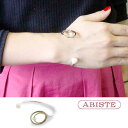 ABISTE 淡水パール×フープメタルバングル 4181016 淡水パール バングル 人気 おしゃれ ギフト ブランド アビステ 大人映え シルバー