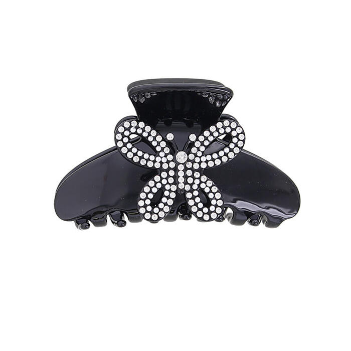 ABISTE バタフライモチーフ×ガラスストーンデザインクリップ/2234063 ギフト ブランド アビステ ヘアーアクセサリー ヘアークリップ クリップ