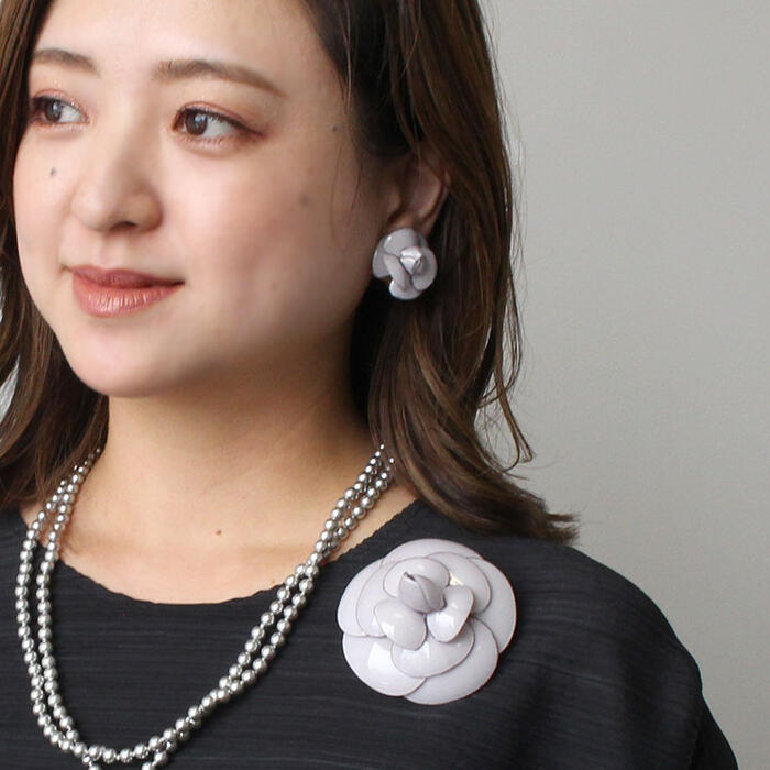 ABISTE 【WEB限定】 フランス製カメリアモチーフブローチ/5180052 ブランド 誕生日 記念日 ギフト フォーマル アビステ セレモニー オケージョン ご褒美買い