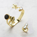 【ラスト6H限定!最大10%OFF】ABISTE 素敵なあの人掲載 ラピスラズリ&淡水パールバングル・リング2点セット/4230017G-2 天然素材 天然石 ...