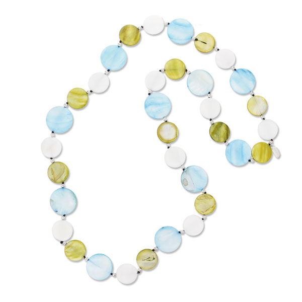 ABISTE MOPロングネックレス/Lブルー1150314-/B ブランド アビステ パワーストーン